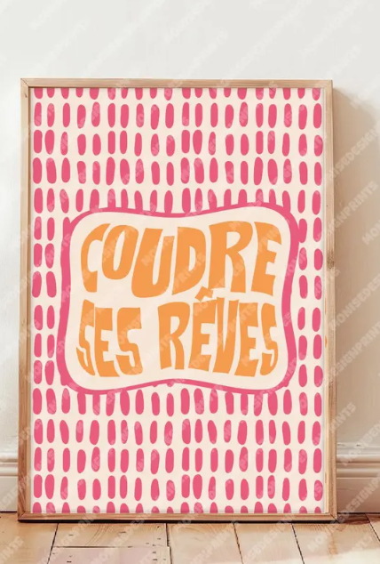 idée cadeau affiche pour atelier couture
