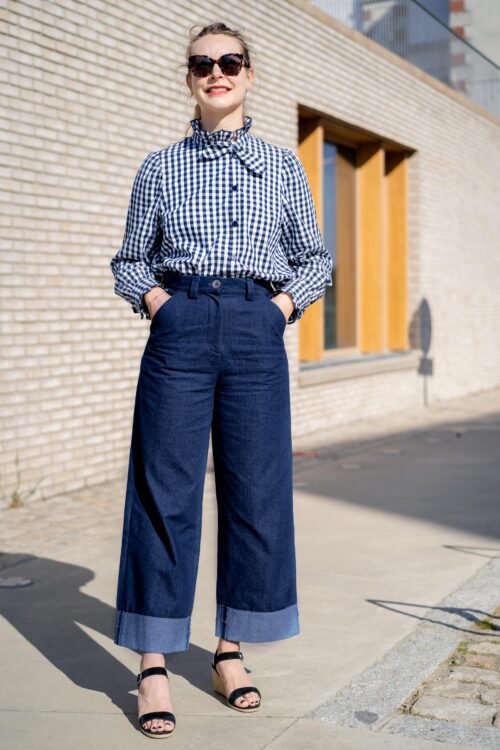 Pantalon femme cousu à partir du patron PDF de couture