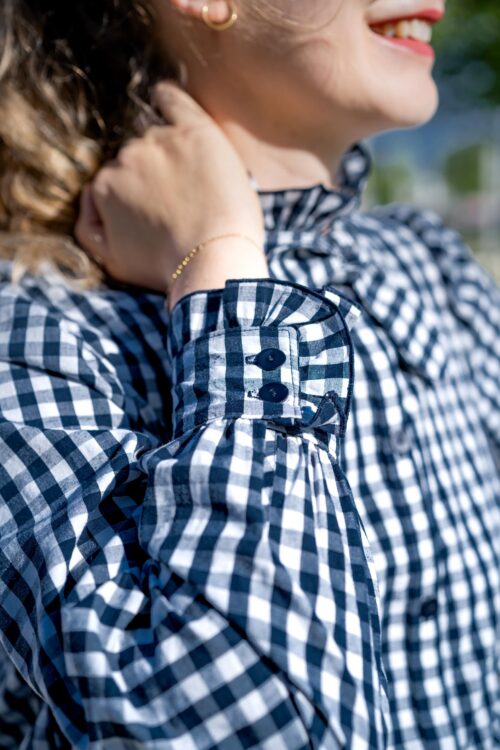 Patron pochette chemisier femme col élégant