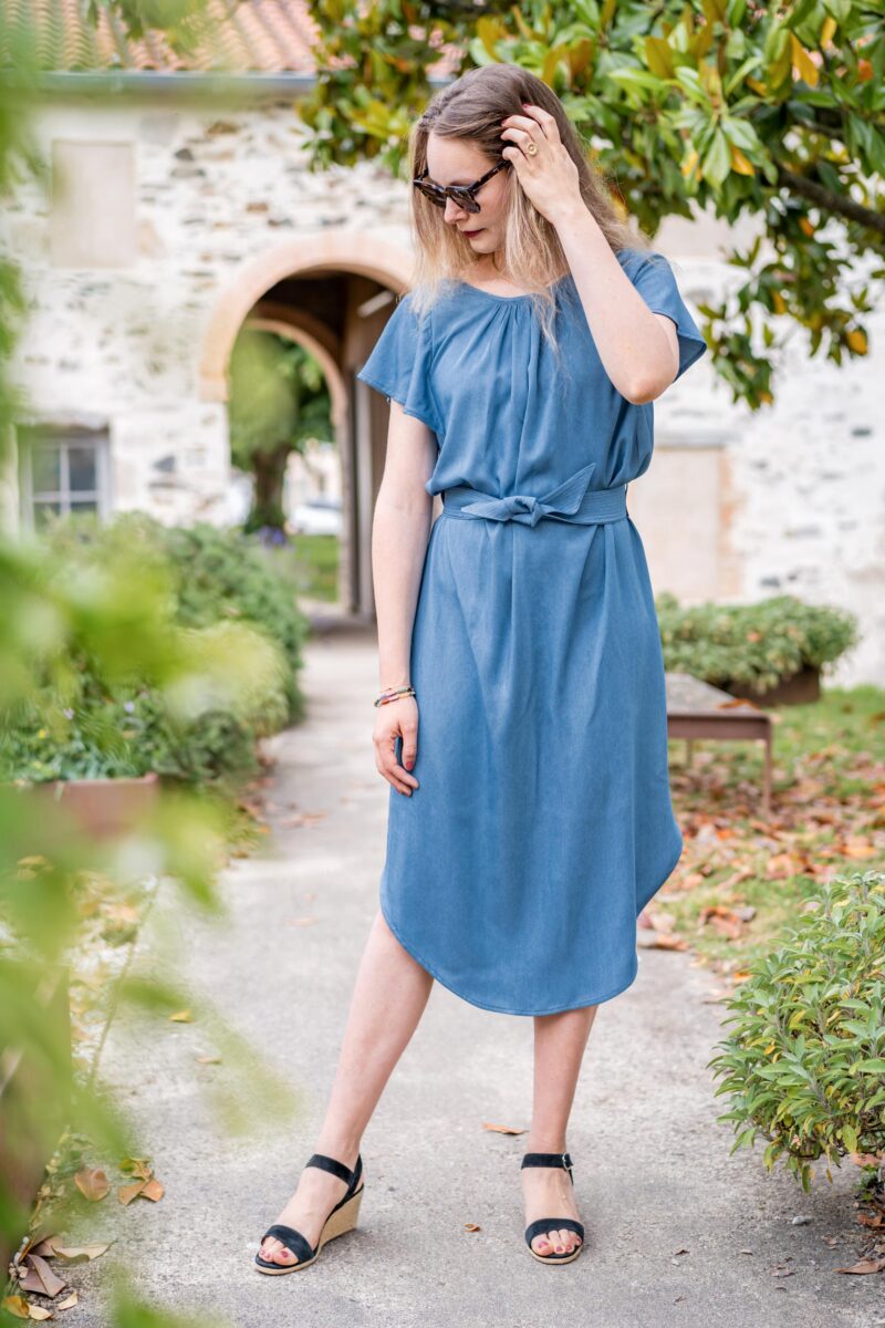 patron couture robe été fluide femme PDF et pochette