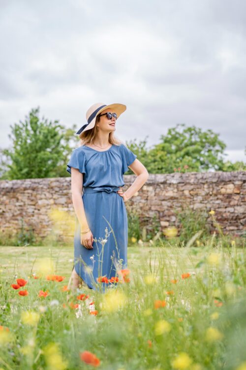 Robe longue été femme cousue avec patron couture PDF facile