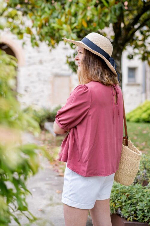 Patron PDF blouse femme mode avec plis sur le devant
