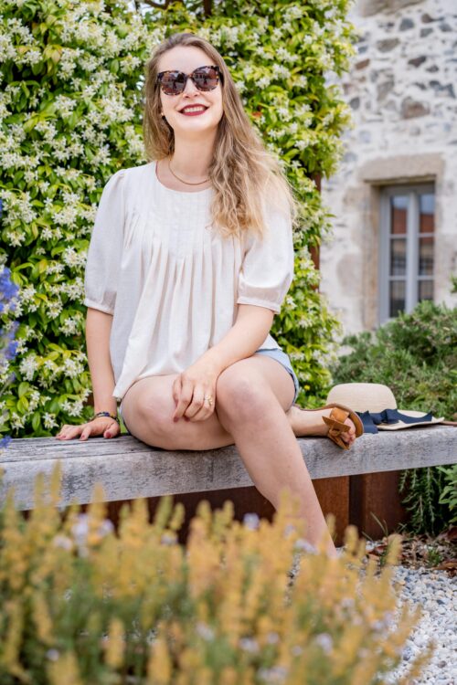 Patron PDF blouse femme couture moderne avec plis