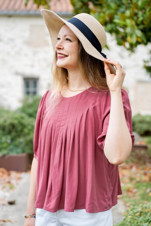 Patron pochette couture blouse femme facile avec plis