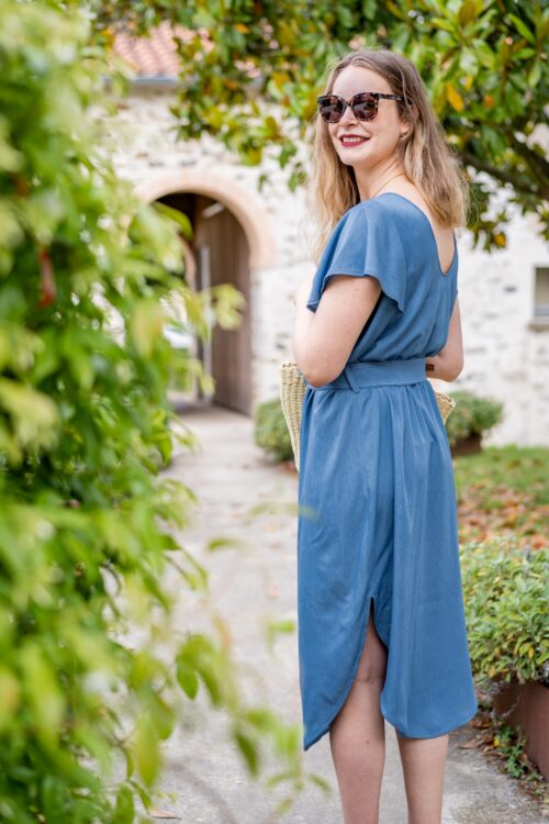 Modèle de robe longue d’été femme disponible en patron PDF